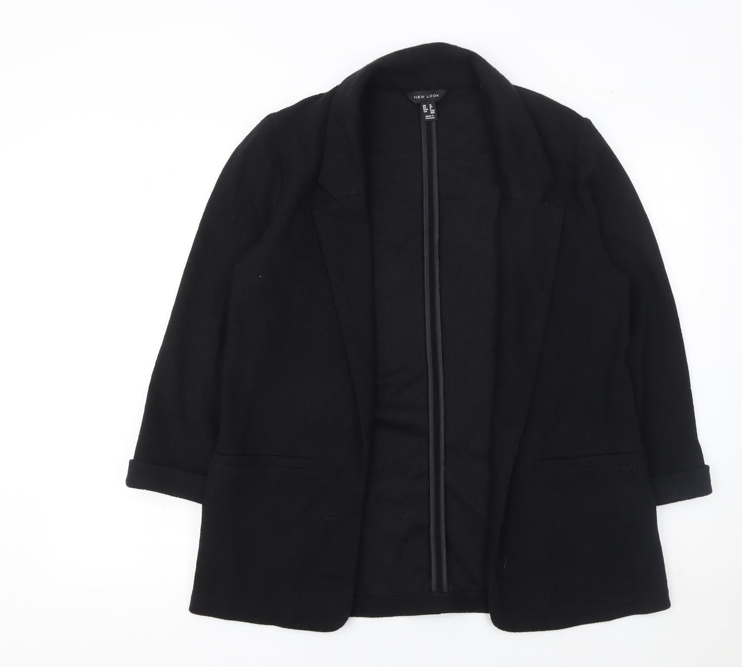 New Look Women's Black Size 12 Single-Breasted Blazer Jacket
