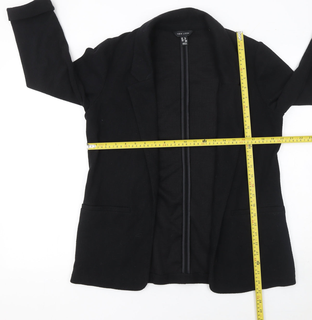 New Look Women's Black Size 12 Single-Breasted Blazer Jacket