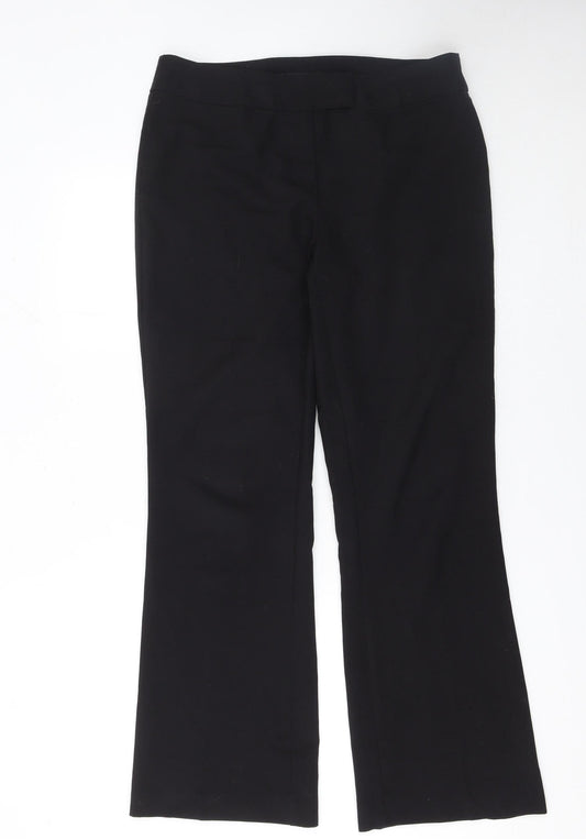 George Women's Black Size 12 Straight Leg Dress Pants