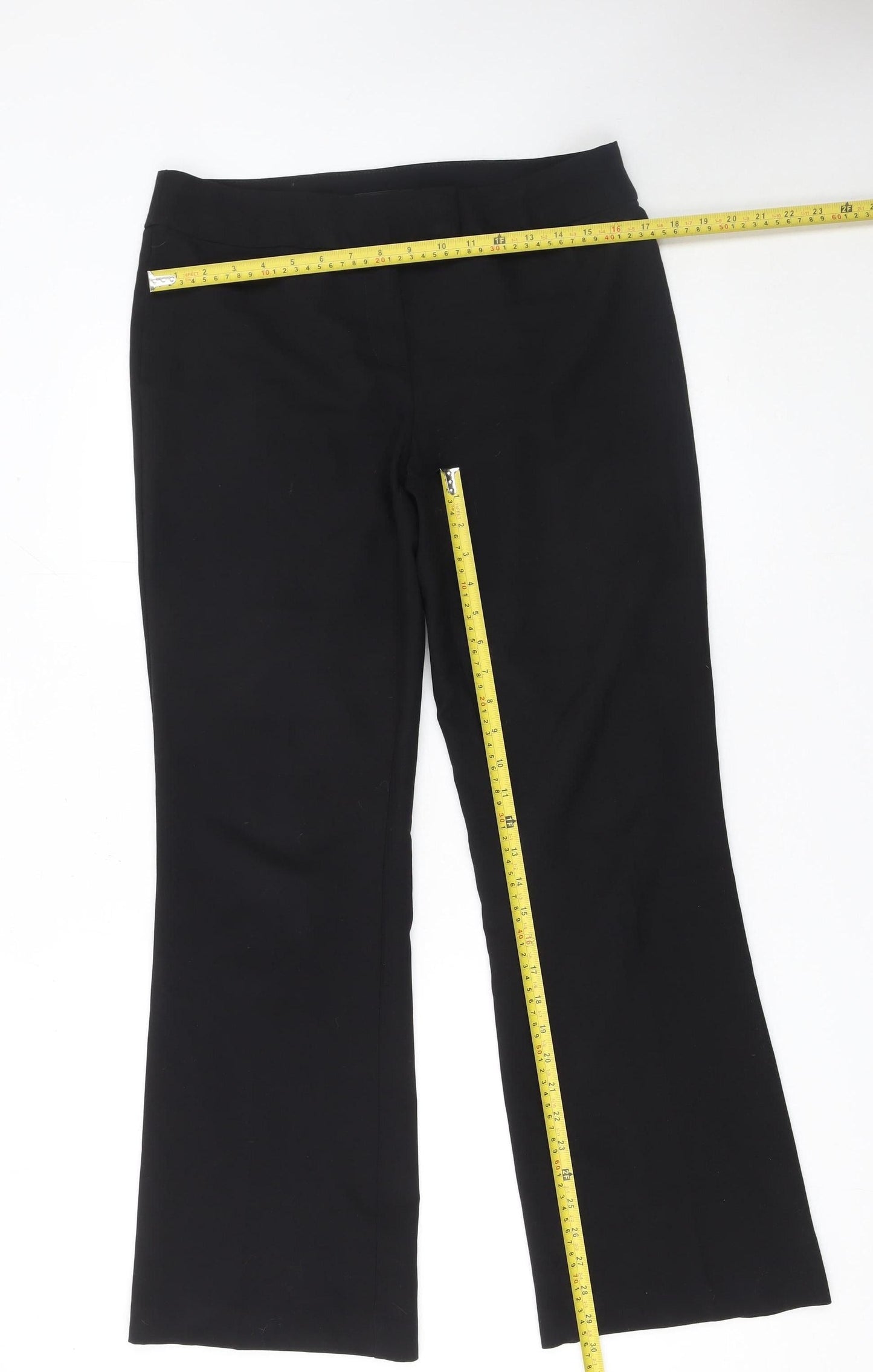 George Women's Black Size 12 Straight Leg Dress Pants