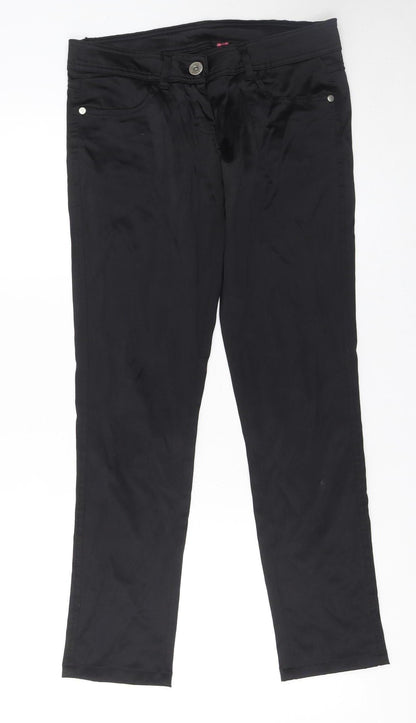Additional front view of Denim Co Women's Black Slim Fit Stretch Jeans, size 8