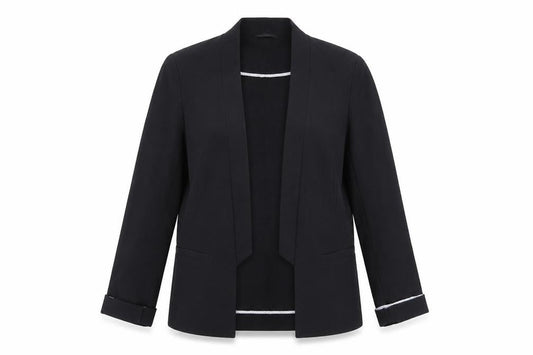 Marks & Spencer Women Black Size 10 Regular Fit Blazer Jacket