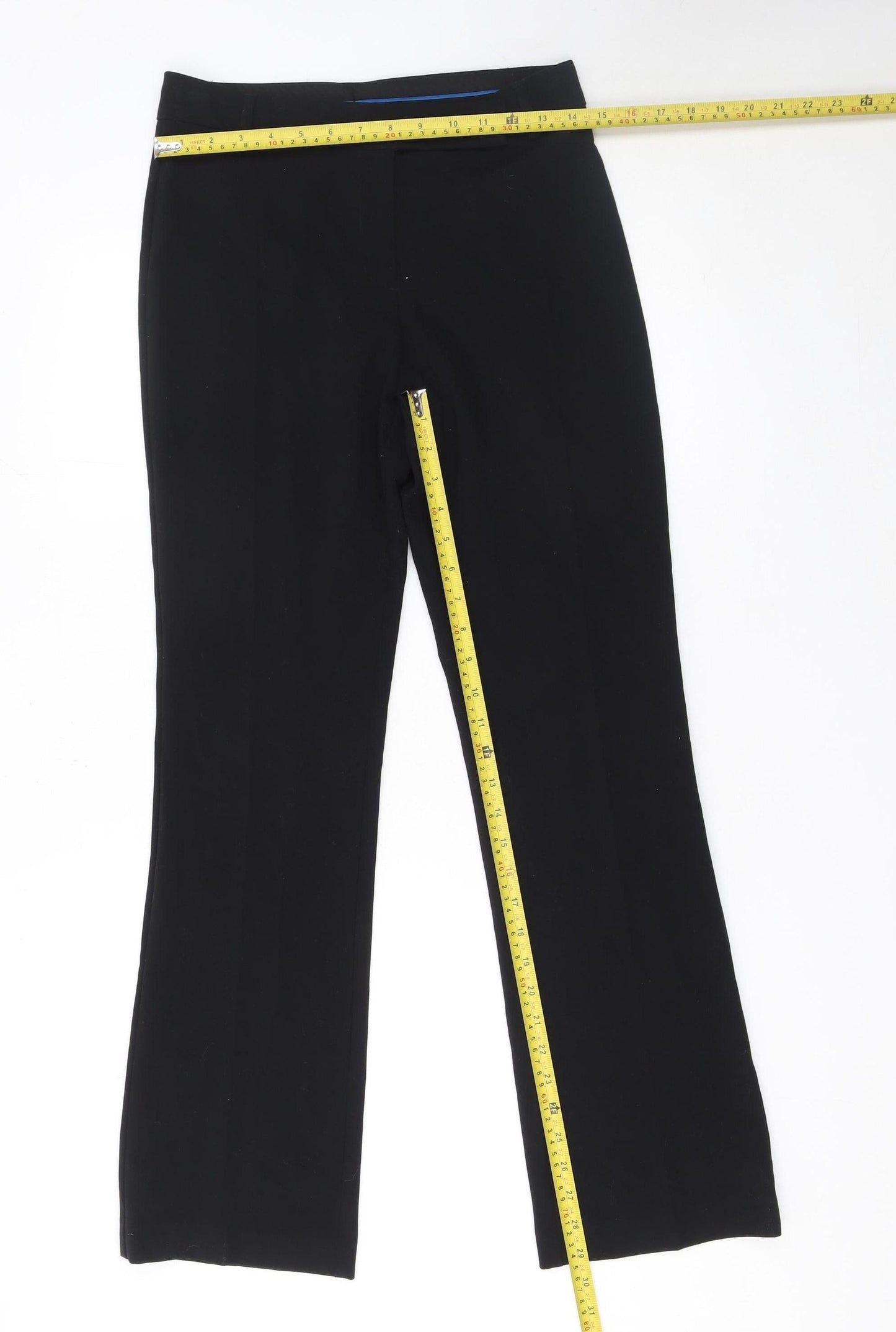 Marks and Spencer Women's Black Size 8 Straight Leg Dress Trousers