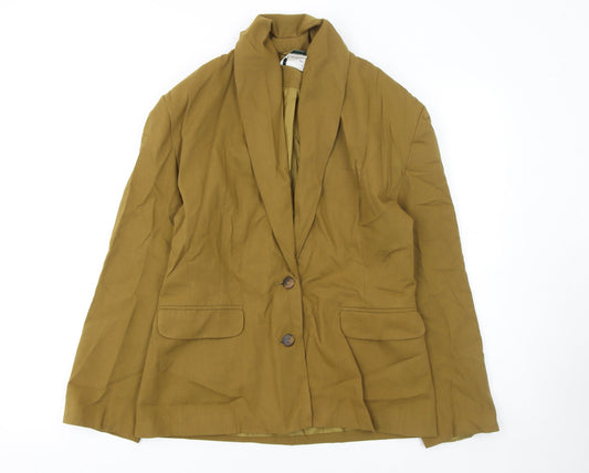 Helium Women’s Brown Size 12 Shawl Lapel Two-Button Blazer