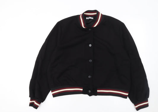 Unika Paris Womens Black Size 12 Varsity Jacket