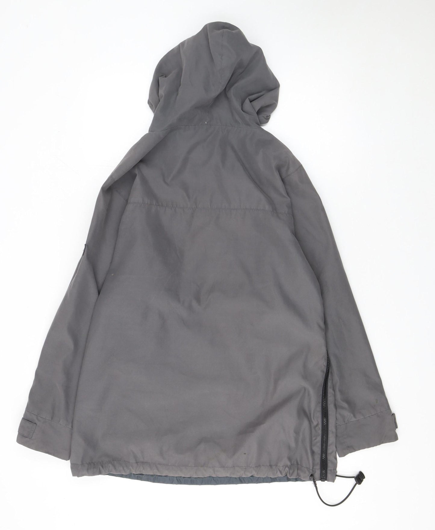 Wrangler Men's Grey Hooded Anorak Jacket Size L Outdoor Casual
