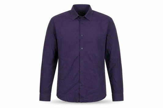 River Island Men's Purple Cotton Long Sleeve Button-Up Shirt Size S