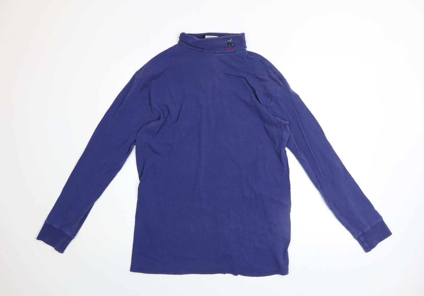 Pringle Men’s Blue Cotton High Neck Sweatshirt XL Vintage Style