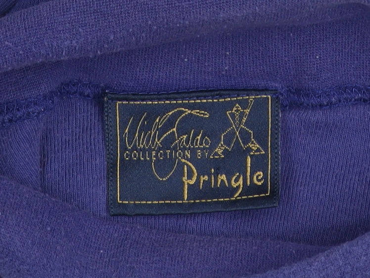 Pringle Men’s Blue Cotton High Neck Sweatshirt XL Vintage Style
