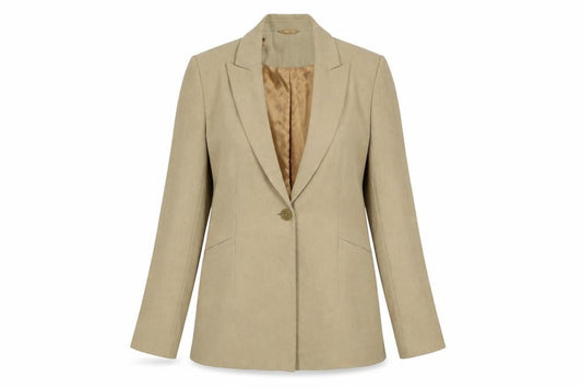 Principles Petite Beige Single-Breasted Blazer Jacket Size 10