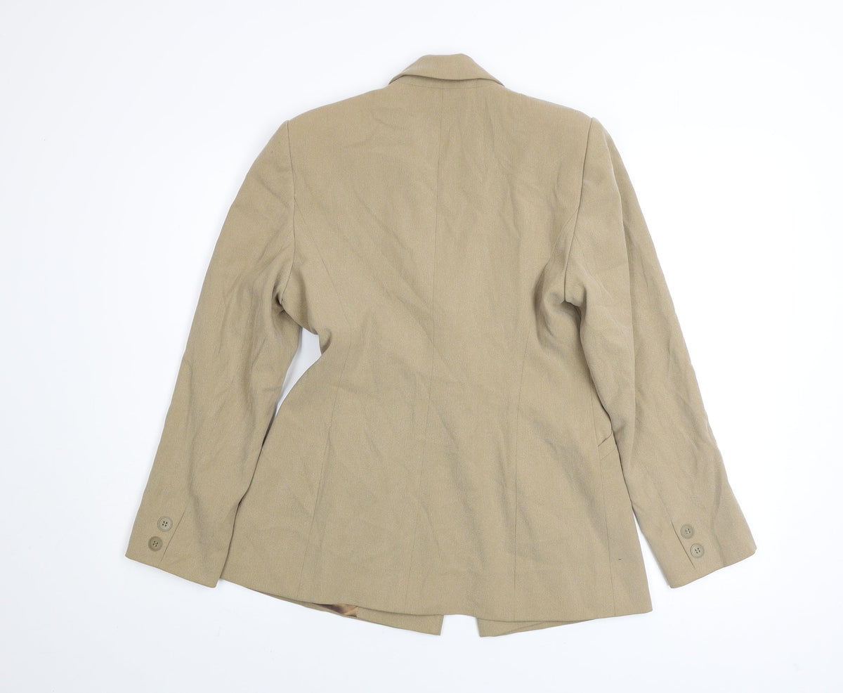 Principles Petite Beige Single-Breasted Blazer Jacket Size 10