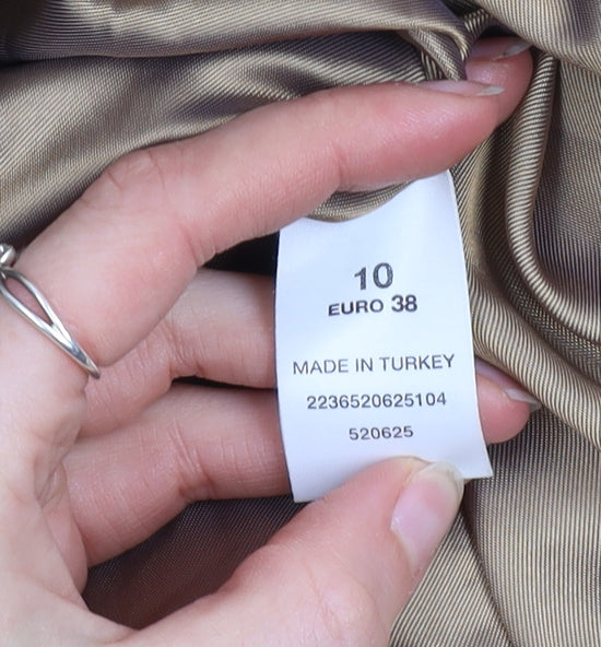 Principles Petite Beige Single-Breasted Blazer Jacket Size 10