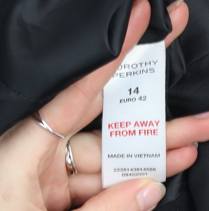 Dorothy Perkins Women Black Size 14 Classic Single-Breasted Blazer
