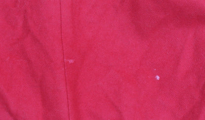 Zara Basic Women's Red Long Overcoat Size 12 Classic Lined
