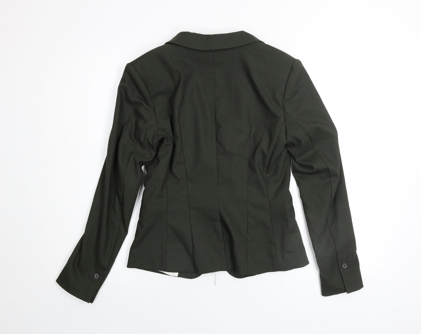 H&M Women’s Black Single-Breasted Blazer UK 8 Classic Fit Jacket