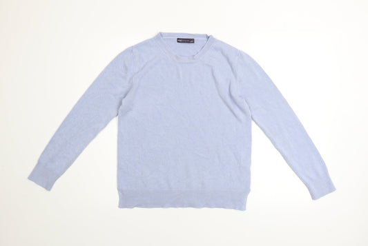 Marks and Spencer Women Blue Size 12 Crew Neck Acrylic Jumper