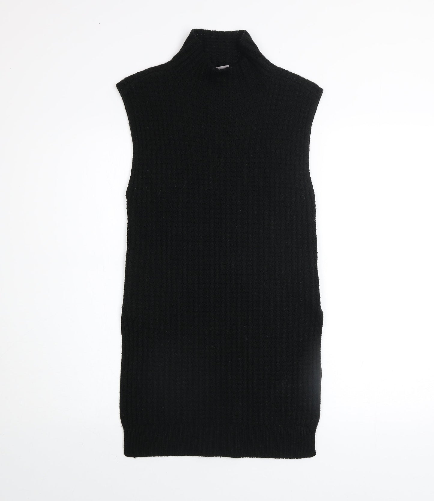 Vero Moda Women’s Black Sleeveless Mock Neck Knit Jumper Size S