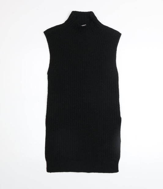 Vero Moda Women’s Black Sleeveless Mock Neck Knit Jumper Size S