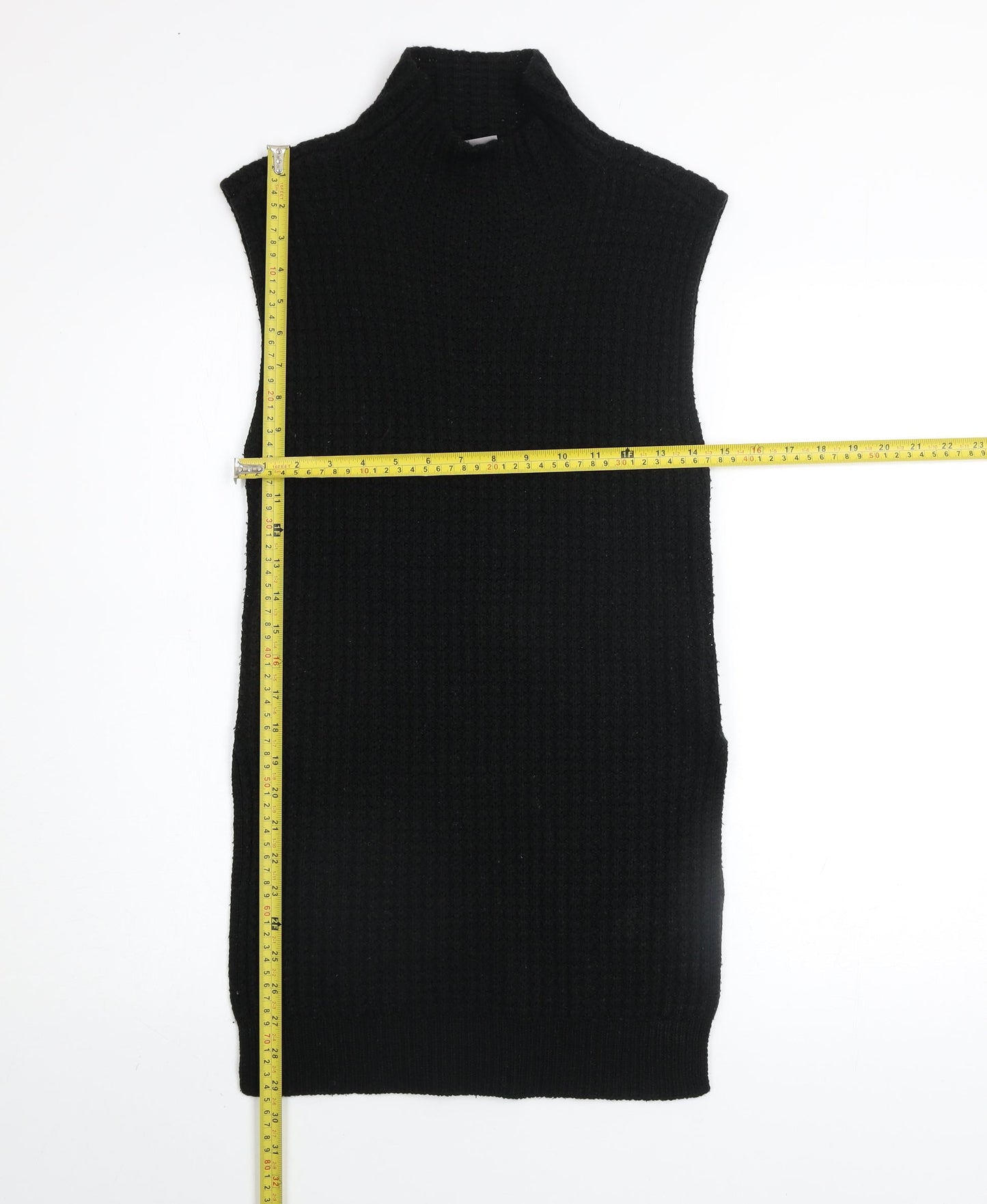 Vero Moda Women’s Black Sleeveless Mock Neck Knit Jumper Size S