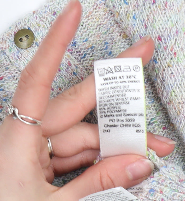 Marks and Spencer Women’s Multicoloured Knit Cardigan UK 14
