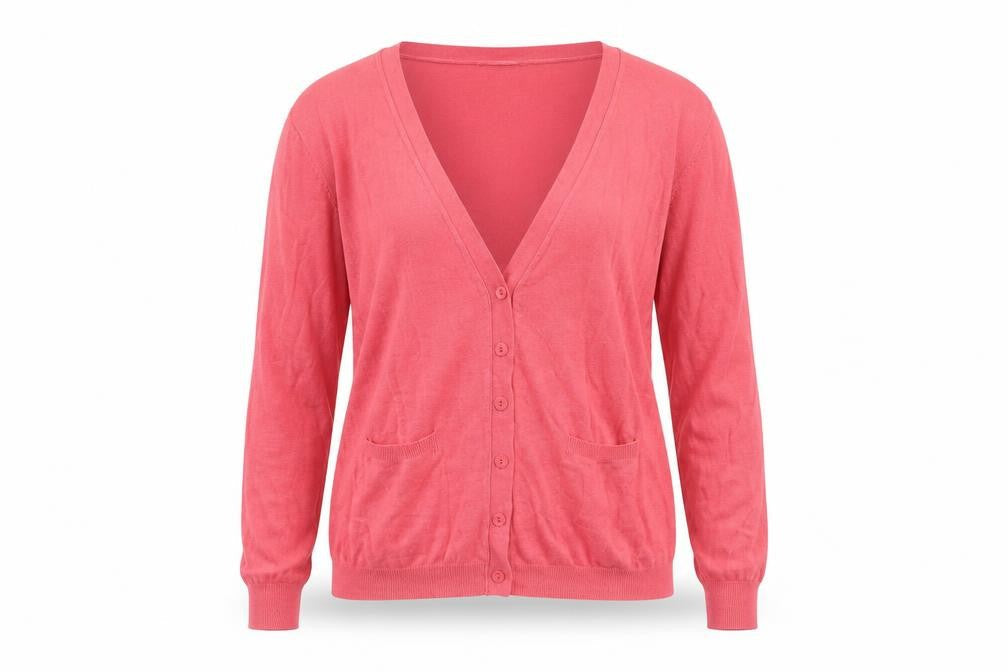 Monsoon Women's Pink V-Neck Button Cardigan Size S