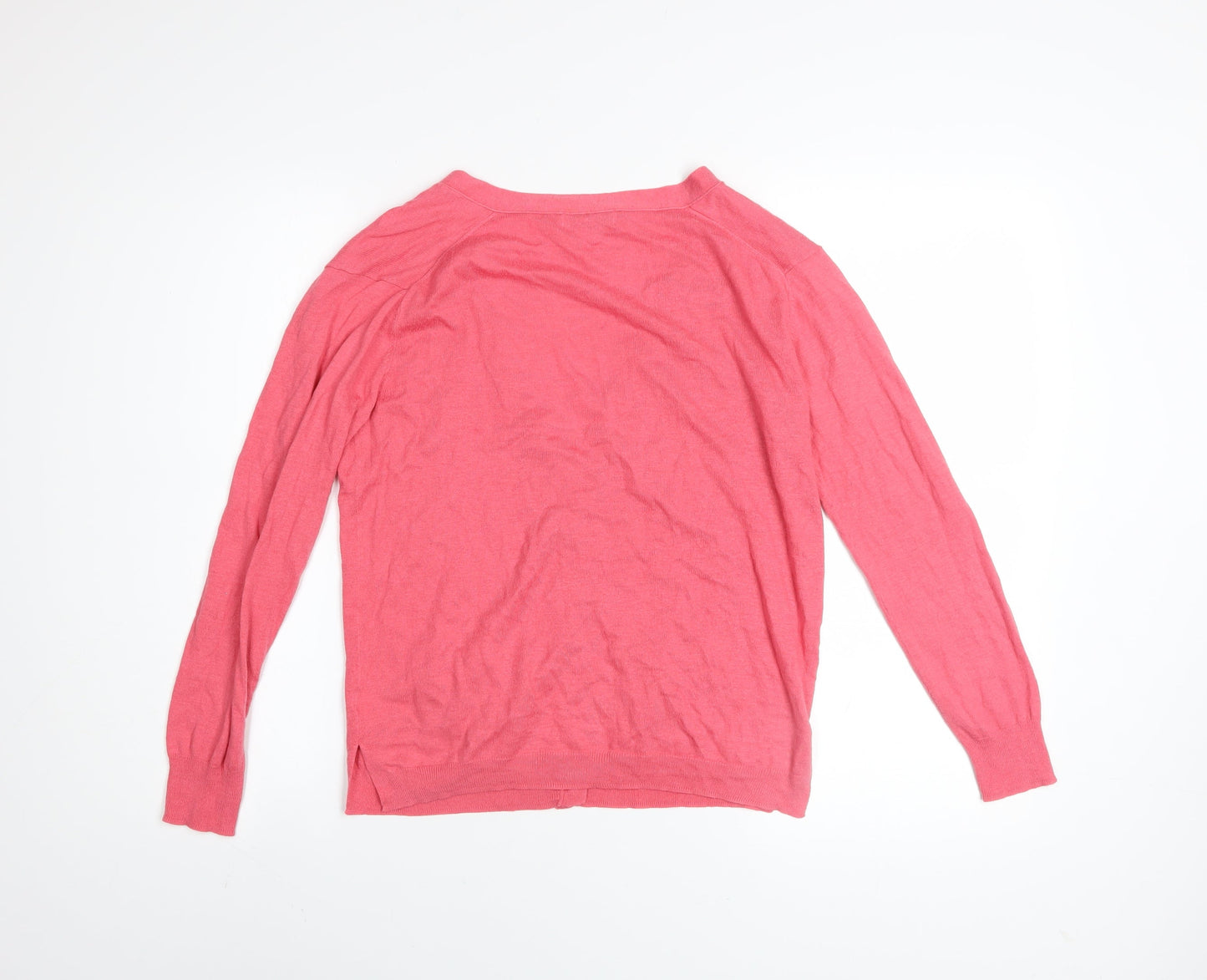 Monsoon Women's Pink V-Neck Button Cardigan Size S