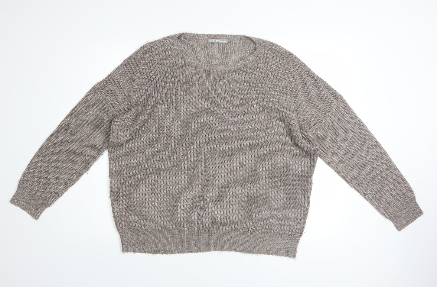 Marks and Spencer Womens Beige Size 14 Knit Pullover Jumper