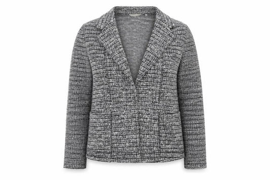 Anthology Women's Black Tweed Blazer Size 14 Classic Smart Jacket