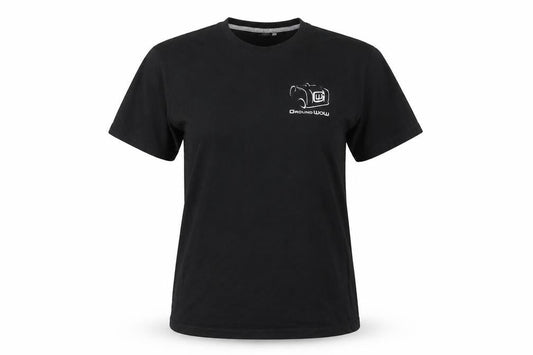 Premium Womens Black Cotton Crew Neck Short Sleeve T-Shirt M