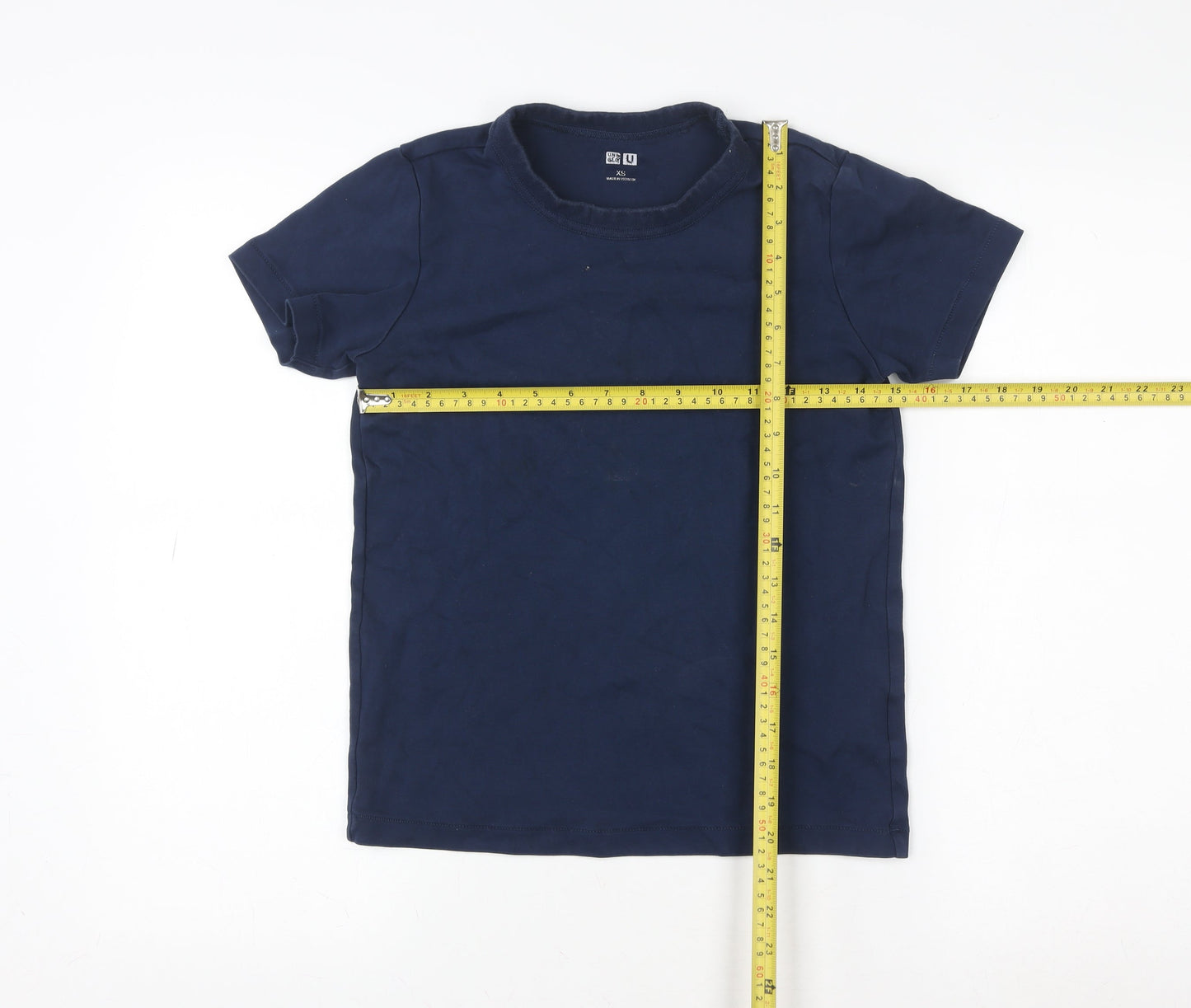 Uniqlo Women Blue XS Basic Crew Neck Cotton T-Shirt