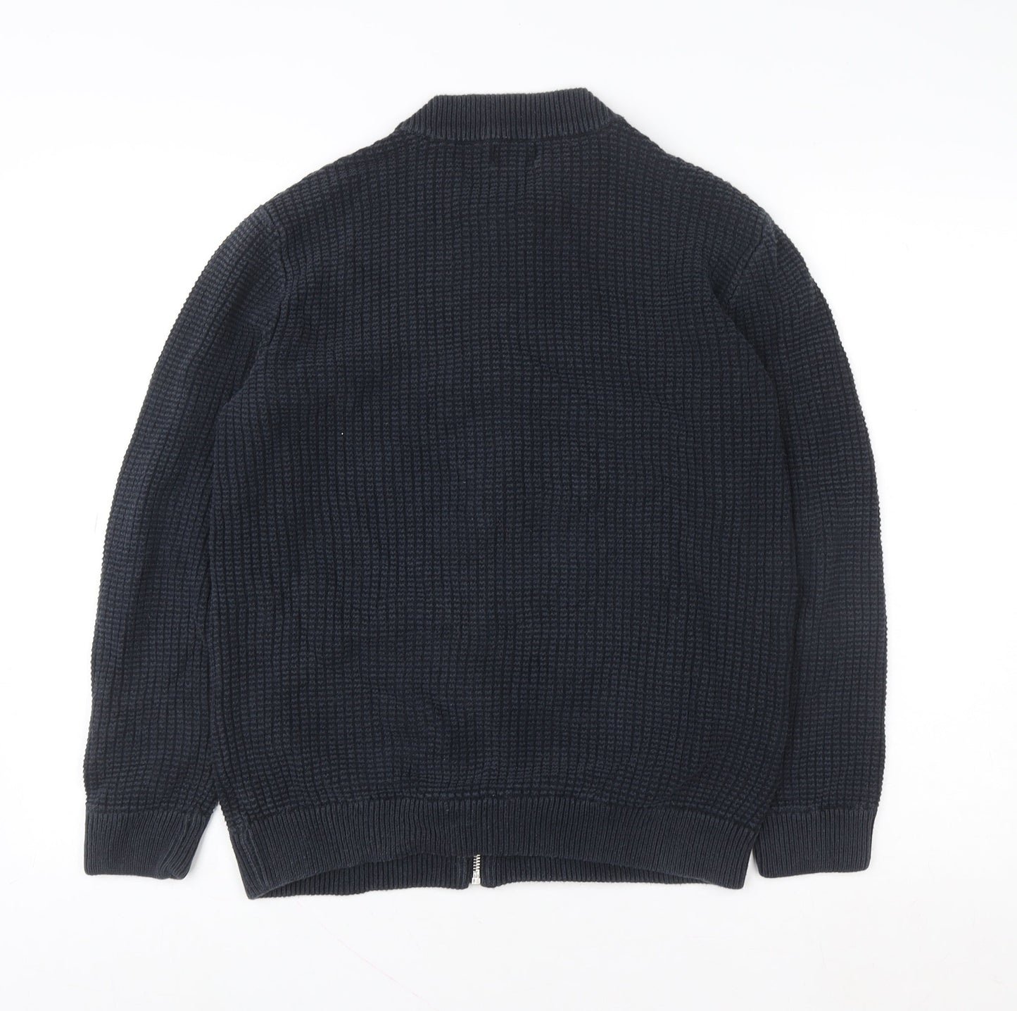 Next Men's Blue Full Zip Knit Sweatshirt Size M