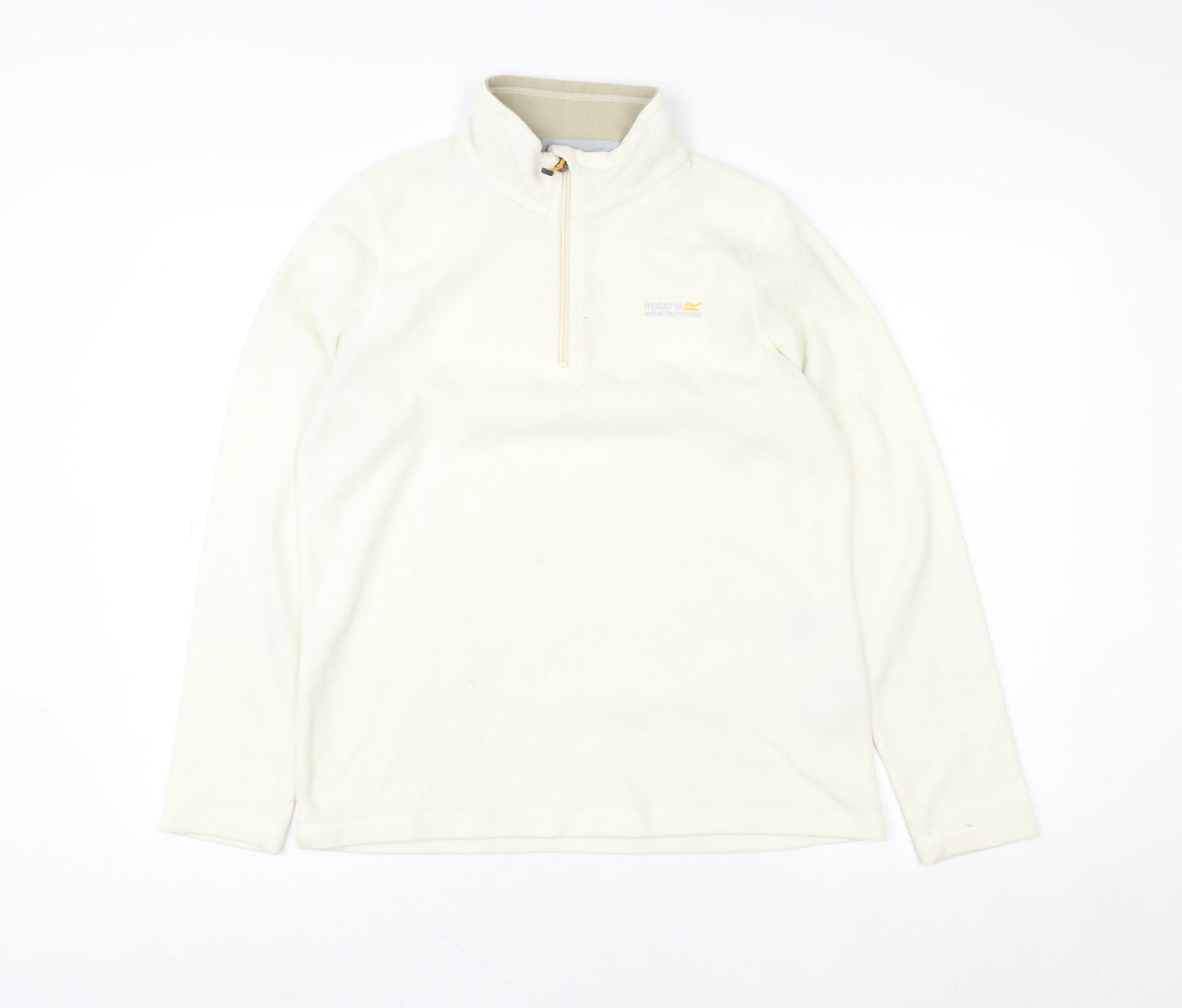 Regatta Women Beige Fleece 1/4 Zip Pullover Sweatshirt UK 12