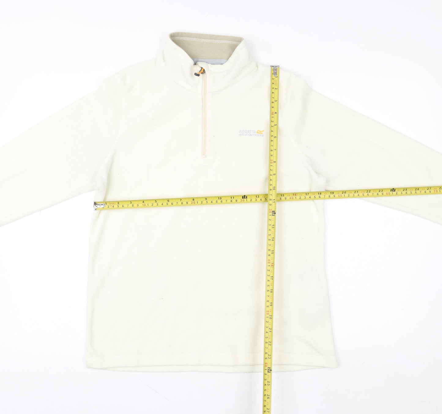 Regatta Women Beige Fleece 1/4 Zip Pullover Sweatshirt UK 12