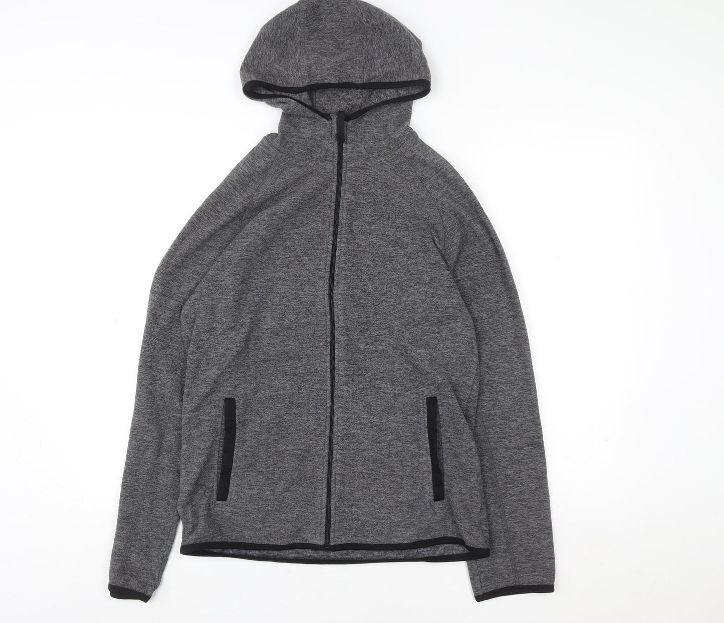 Mountain Warehouse Women Grey XS Full Zip Hooded Fleece Hoodie