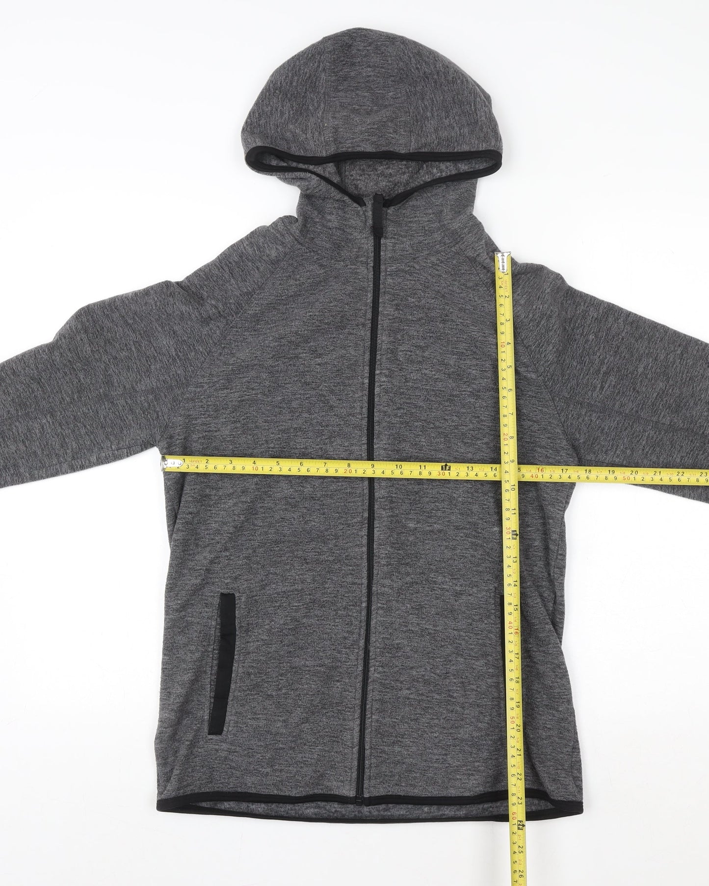Mountain Warehouse Women Grey XS Full Zip Hooded Fleece Hoodie