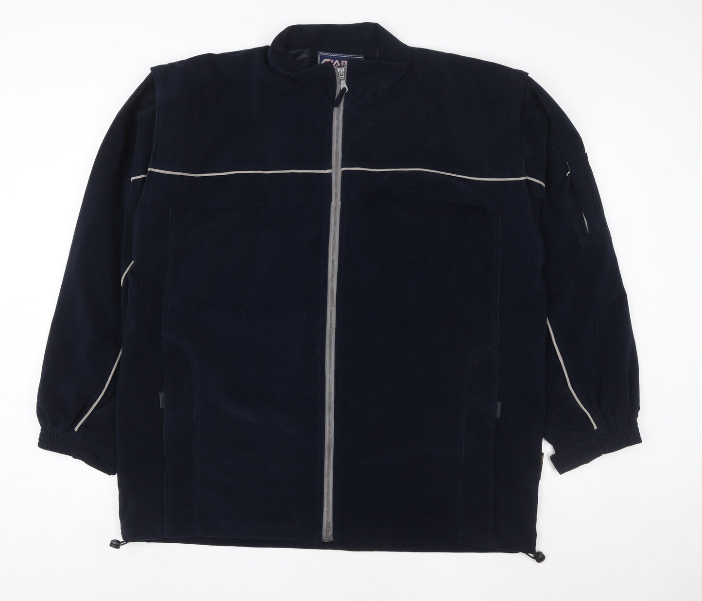 APLX Men's Blue 2XL Reflective Full Zip Sports Jacket