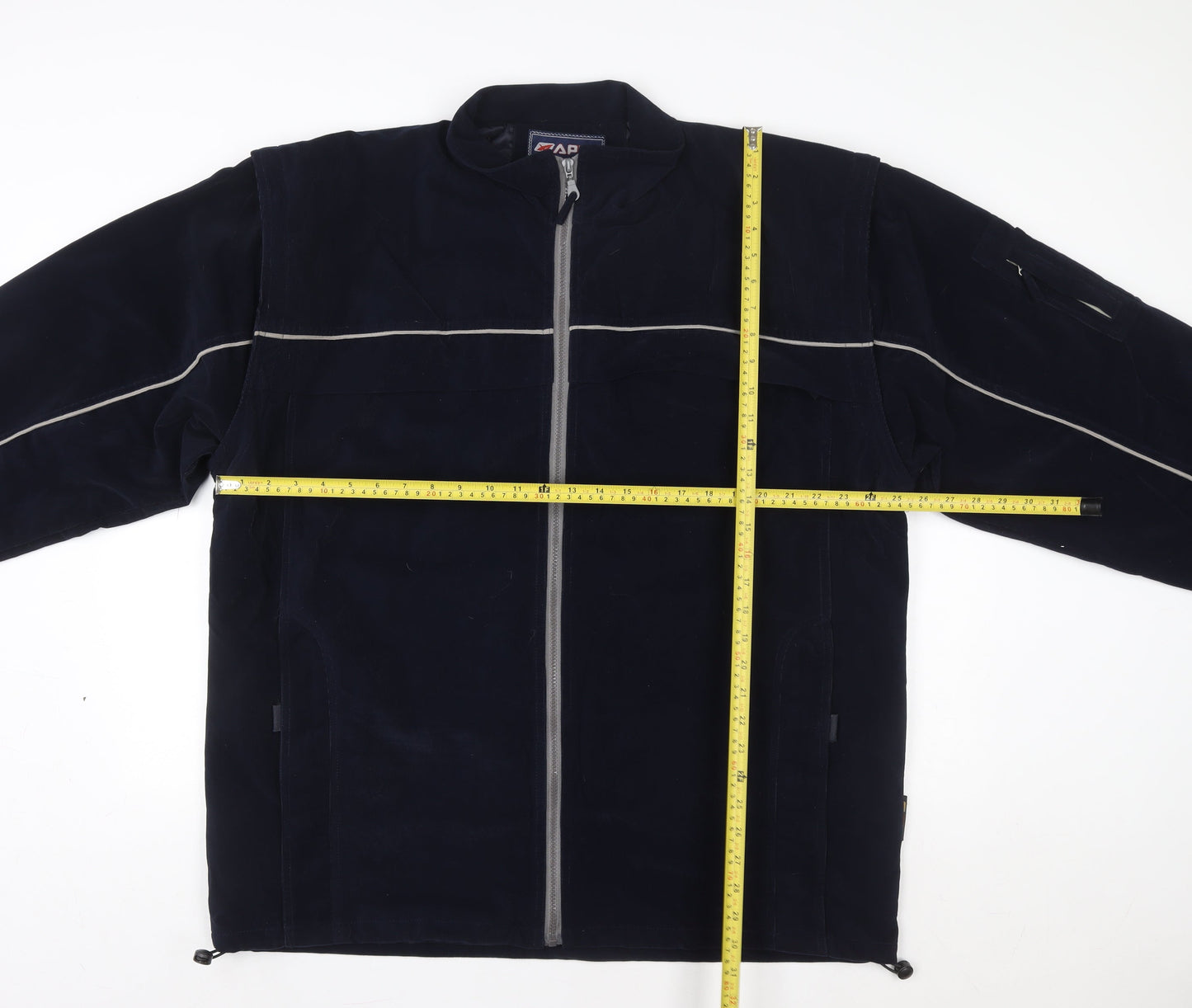 APLX Men's Blue 2XL Reflective Full Zip Sports Jacket