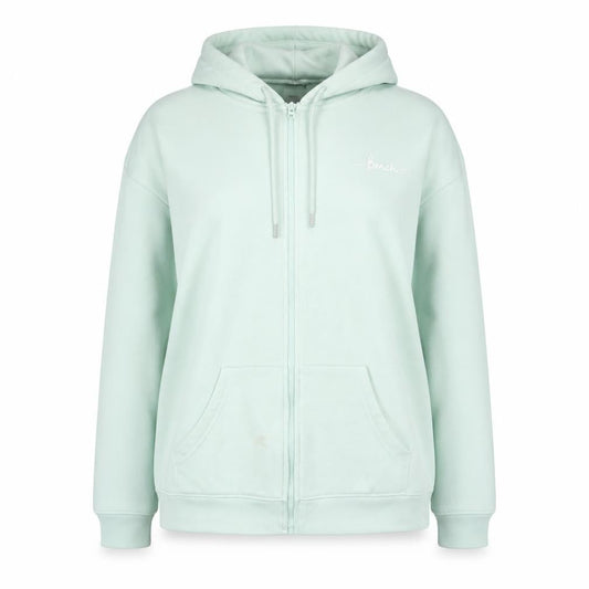 Bench Women Mint Green Full Zip Hoodie Size L UK 14 Hooded Sweatshirt