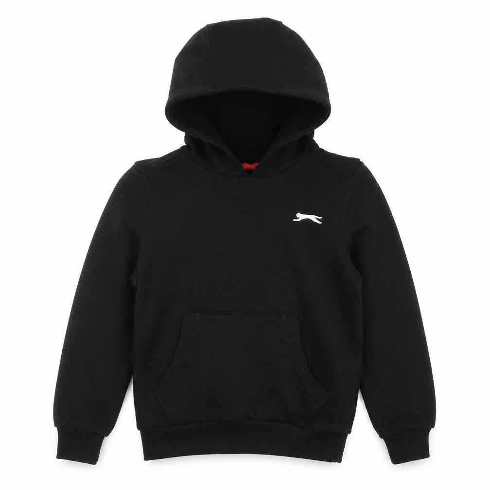 Slazenger Boys Black 7-8 Years Pullover Hoodie with Logo