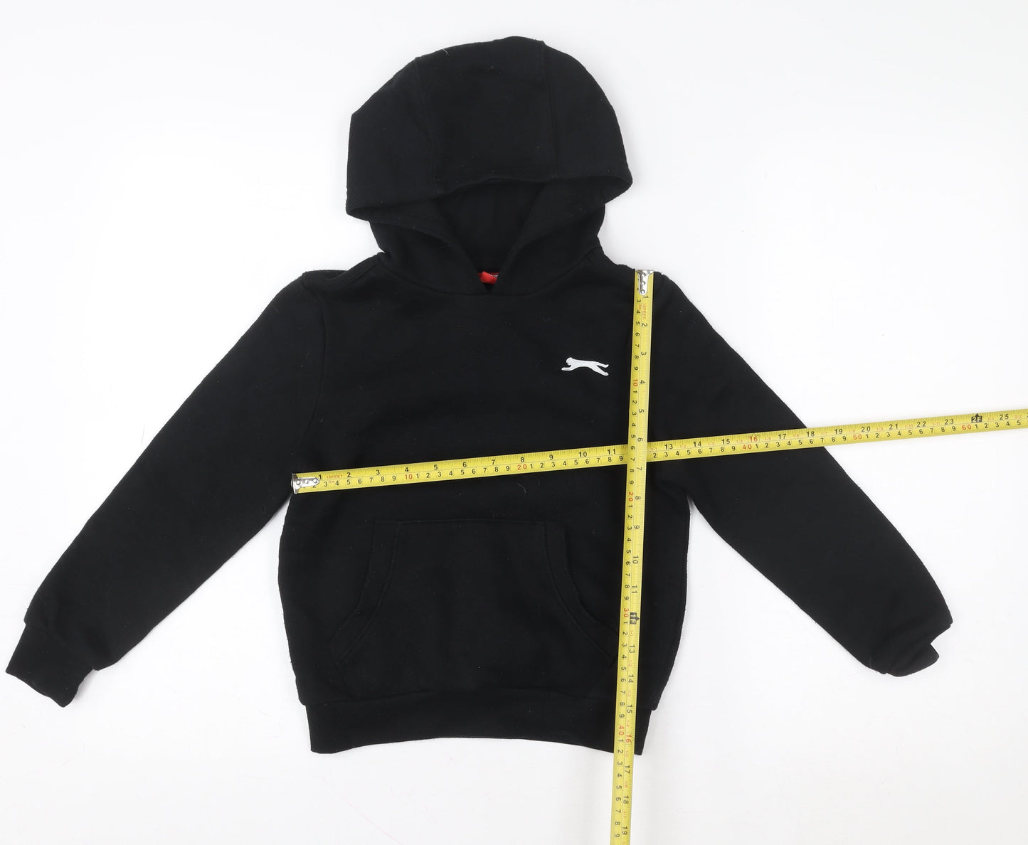 Slazenger Boys Black 7-8 Years Pullover Hoodie with Logo
