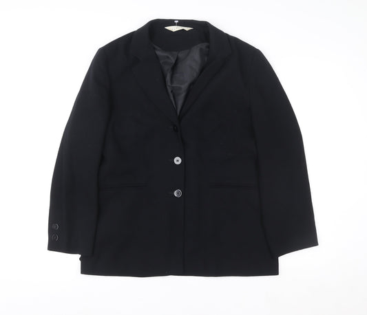 Modern Classics Women's Black Single-Breasted Blazer UK 16