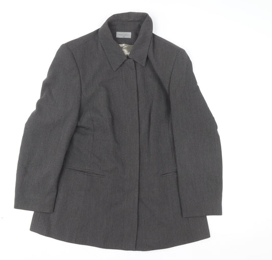 Touch Men’s Grey Classic Overcoat L 42in Lined Formal Business Wear