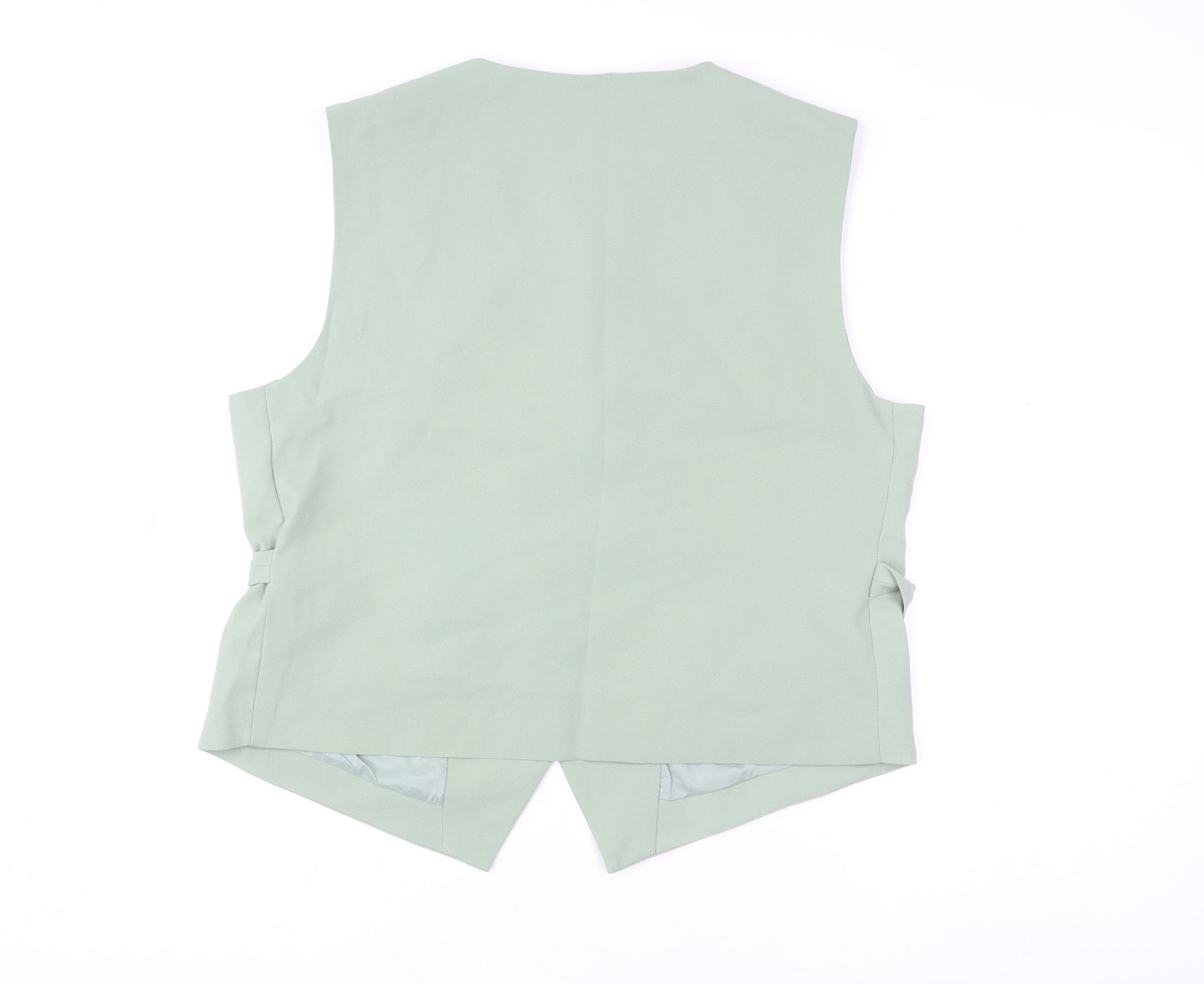 Katch Me Womens Green Belted Button Waistcoat XL Elegant Smart