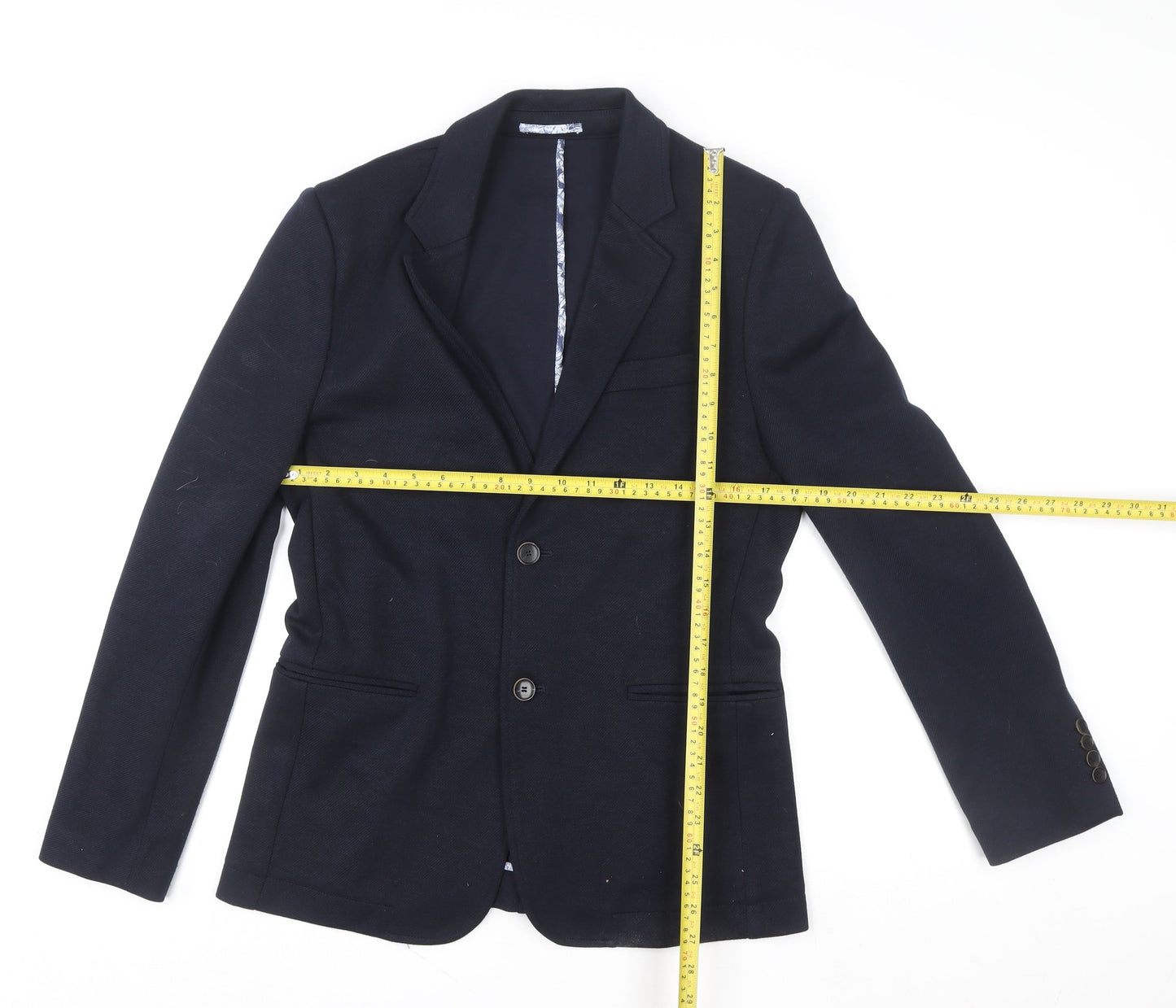 Feraud Women's Blue Wool Blazer Jacket UK 10 Classic Fit