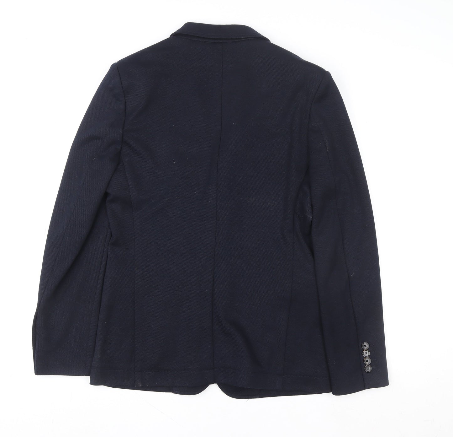 Feraud Women's Blue Wool Blazer Jacket UK 10 Classic Fit