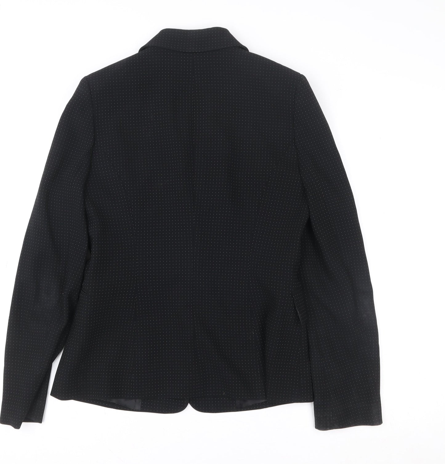Hobbs Women’s Black Wool Blend Single-Breasted Blazer Size 10