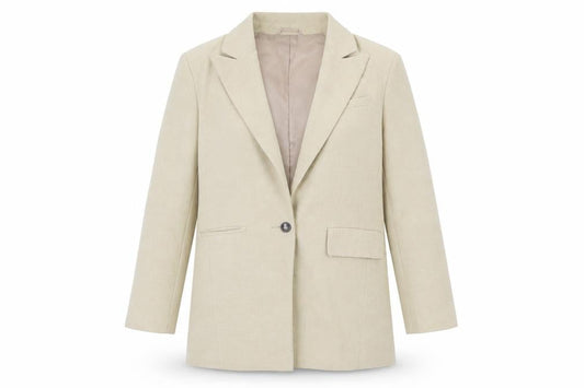ASOS DESIGN Women Beige Blazer Jacket UK 12 Regular Fit Single-Breasted