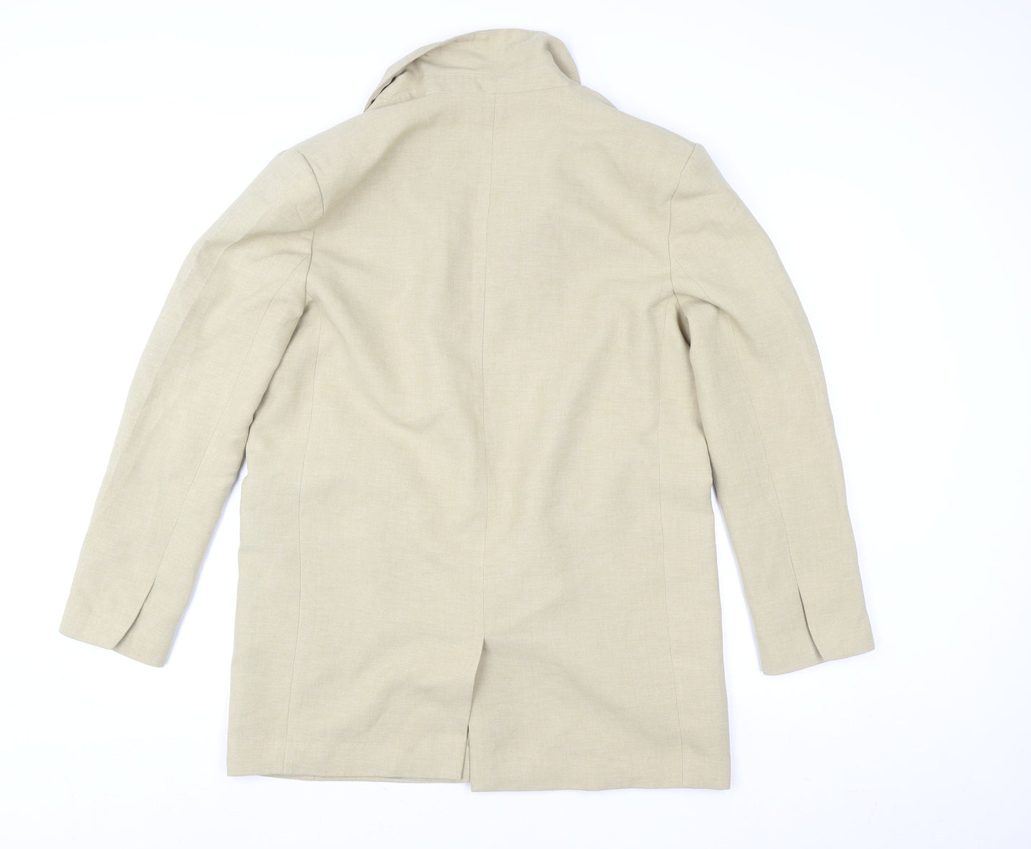 ASOS DESIGN Women Beige Blazer Jacket UK 12 Regular Fit Single-Breasted