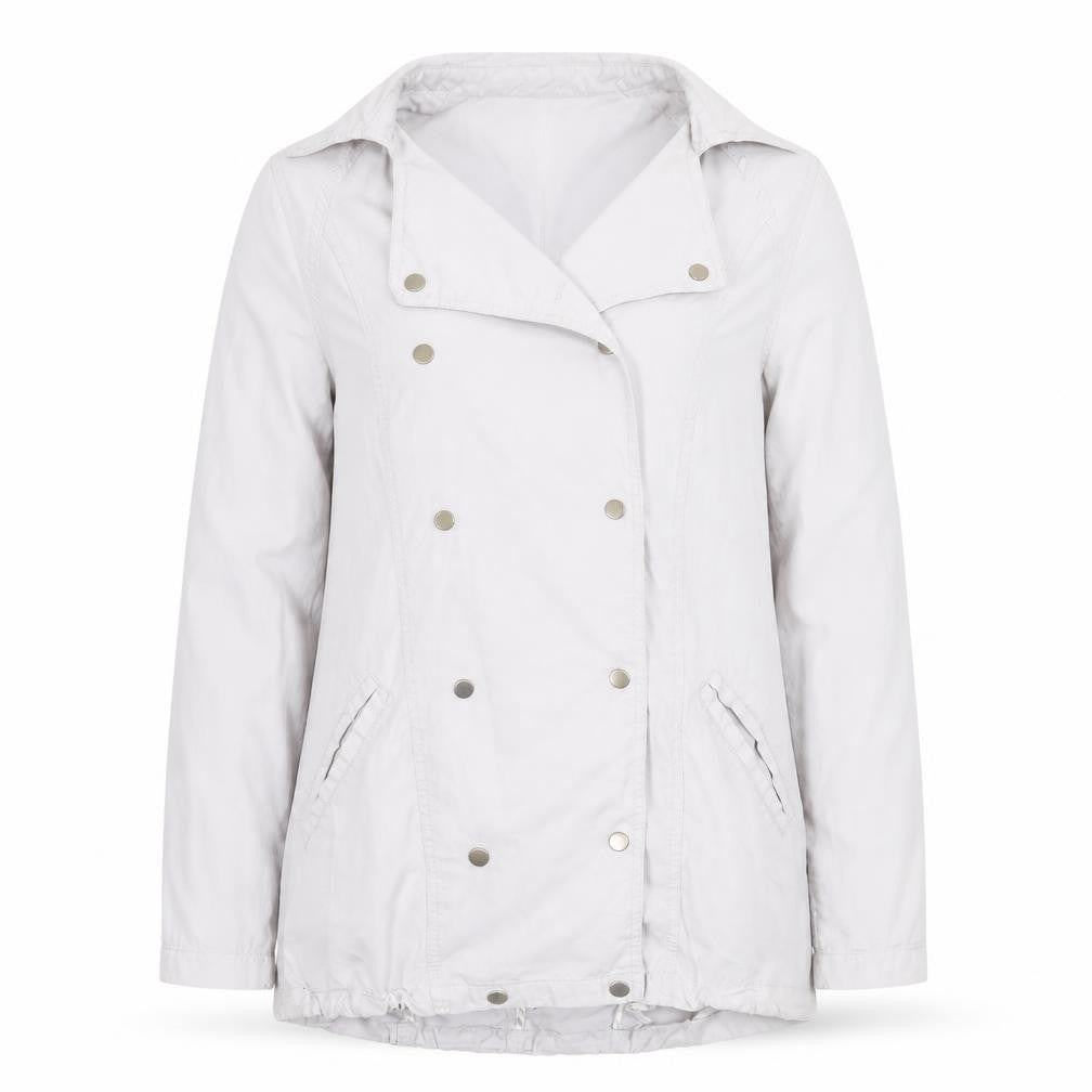 Marks & Spencer Women Grey Size 12 Lyocell Mid-Length Jacket