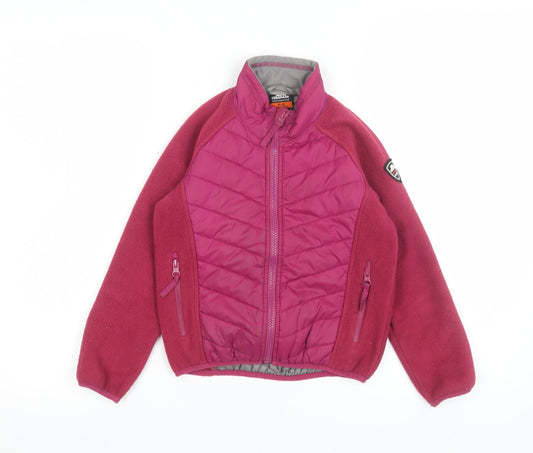 Trespass Girls Pink Puffer Jacket 5-6 Years Quilted Fleece Lined Coat
